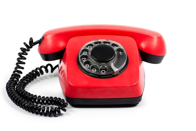 Retro red telephone