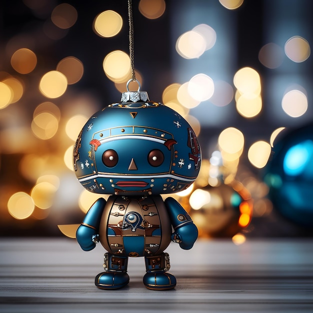 写真 レトロロボットのおもちゃ クリスマス