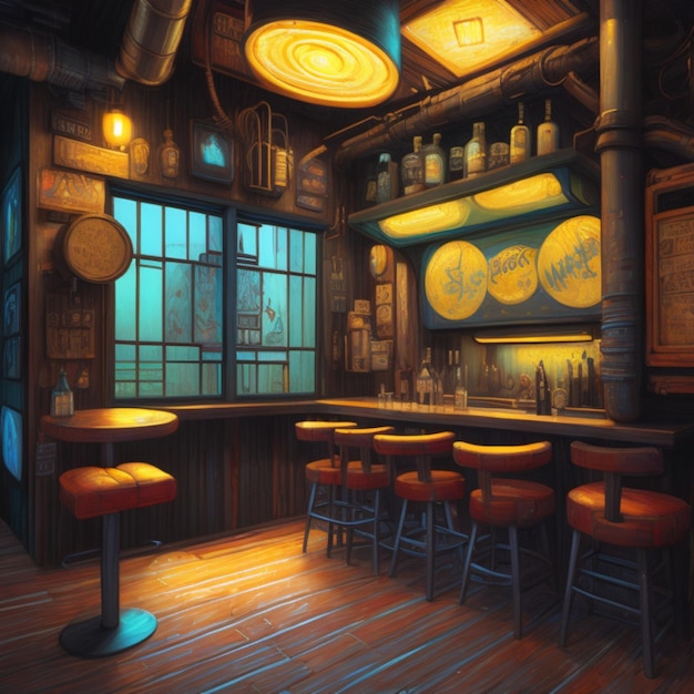 Retro rustieke vintage pub saloon bistro
