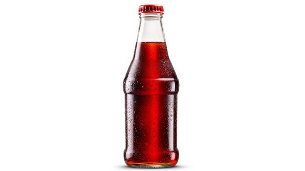 Photo retro soda bottle on white background