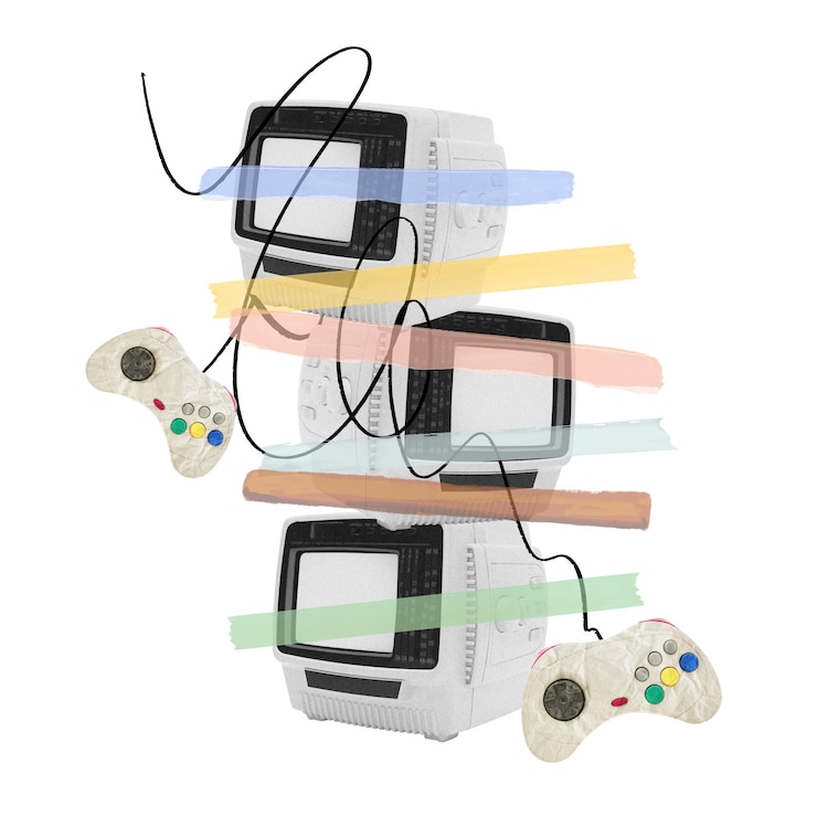 Foto retro spel png sticker doorzichtige achtergrond