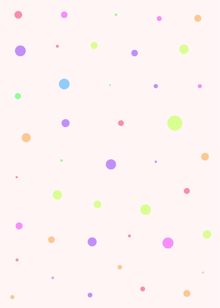 Photo retro style multi colour dots seamless pattern on soft pink background