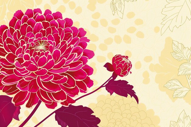 Photo retro style vintage floral wallpaper art