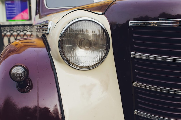 Retro styled image of a front of a classic car