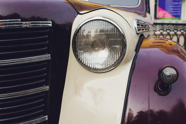 Retro styled image of a front of a classic car