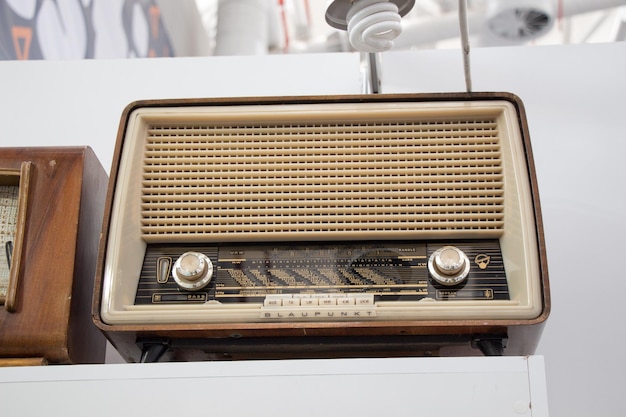 Retro styled image of old radio