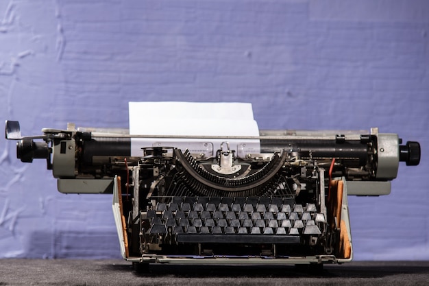 Retro styled typewriter on a table