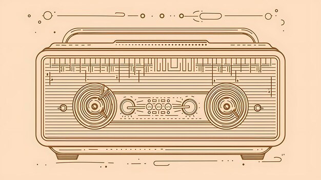 Retro styled vector illustration of a vintage radio The illustration has a nostalgic feel and would be perfect for a variety of projects