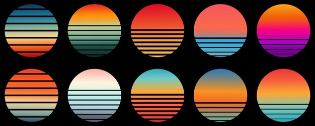 Retro sunset collection