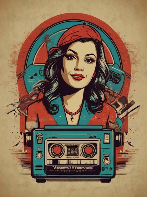 Retro t-shirt ontwerp