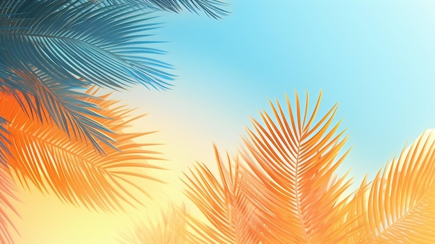 Retro Tropical Summer Gradient Background