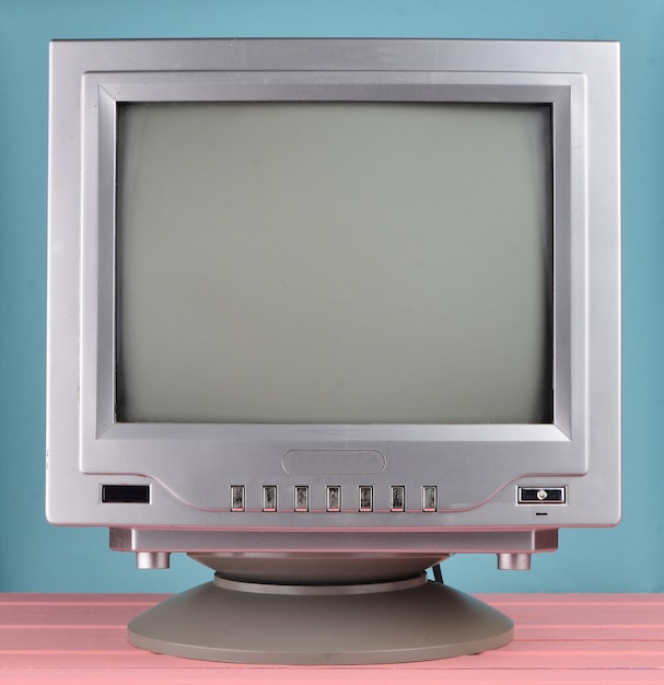 Photo retro tv from 80s close-up.