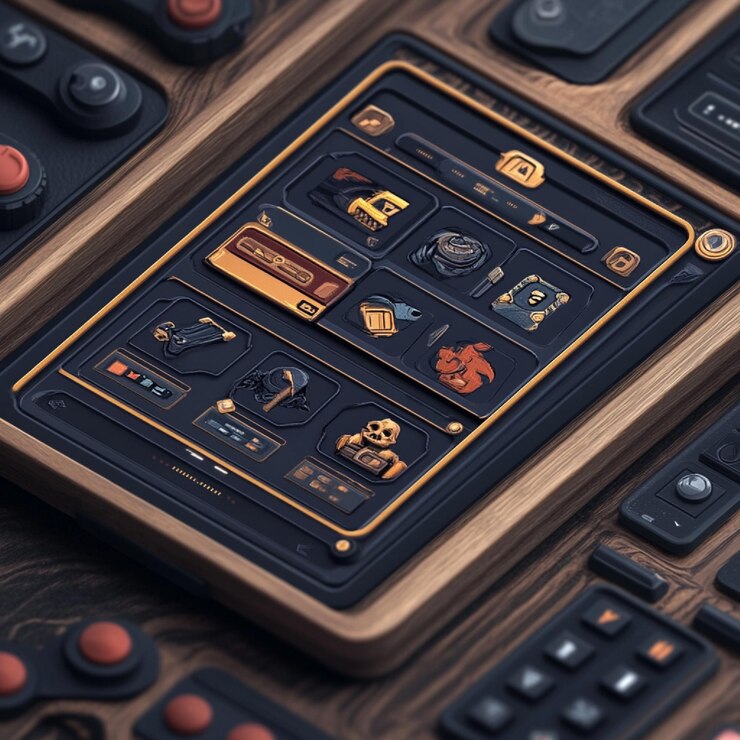 Photo retro ui for a gaming app