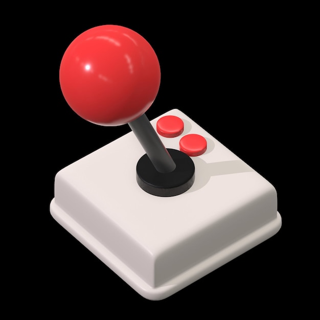 Retro video game controller gamepad joystick 3d