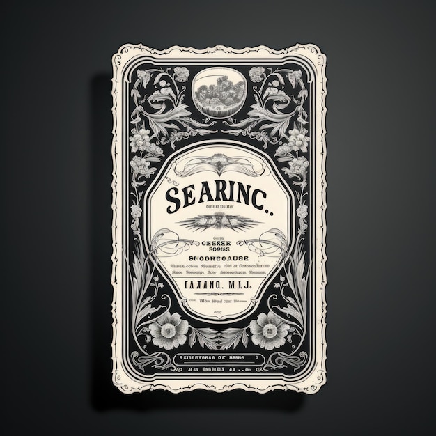 retro vintage label mock up