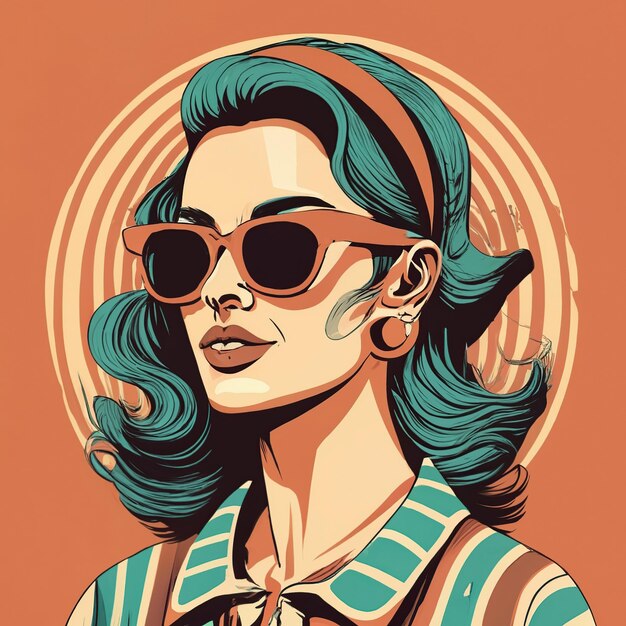 Photo retro vintage style user avatar