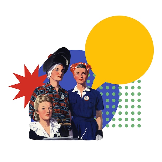 retro vintage women png sticker transparent background