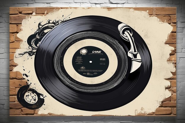 Retro Vinyl Record Muurkunst