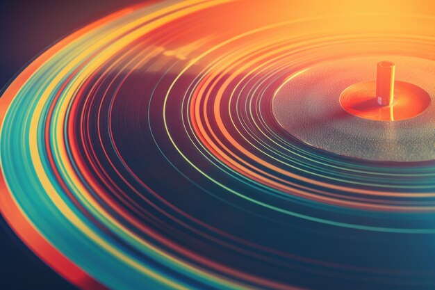 Retro vinyl record Old disk Generate AI