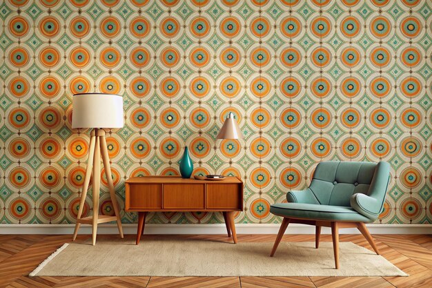 Retro Wallpaper background interior