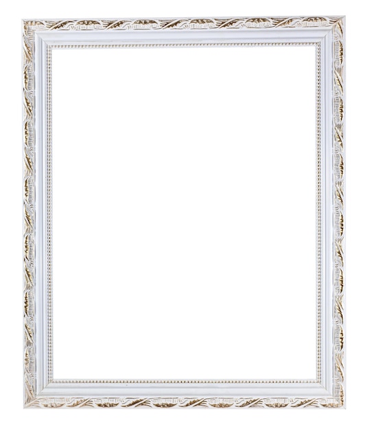 Photo retro white carved picture frame