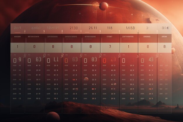 Photo retrofuturistic 2024 calendar layouts merging vint 00511 03