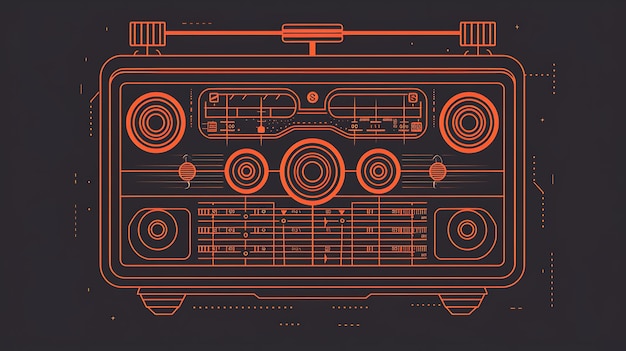 A retrofuturistic boombox The perfect addition to any home office or dorm room