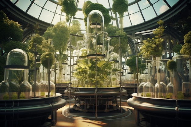 Retrofuturistic botanical laboratory cultivating r 00156 00