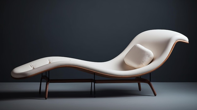 Retrofuturistische ruimte-geïnspireerde chaise longue