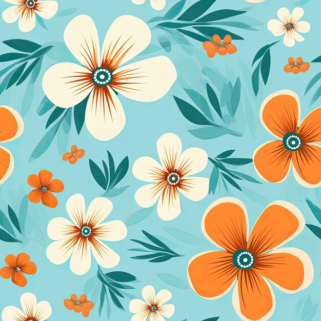RetroInspired Flower Pattern Design Combining Old and New