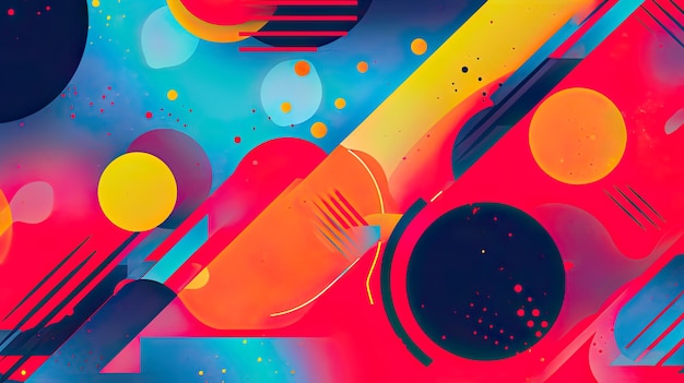 Retroinspired risoprint background reimagined with a modern twist and vibrant hues