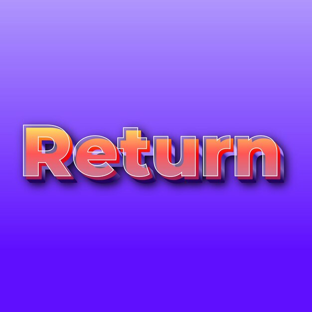ReturnText effect JPG gradient purple background card photo