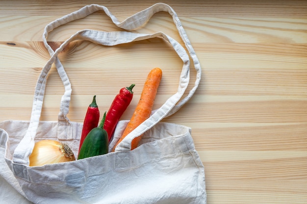 Reusable bag for products with vegetables