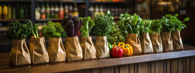 食料品店の再利用可能な袋