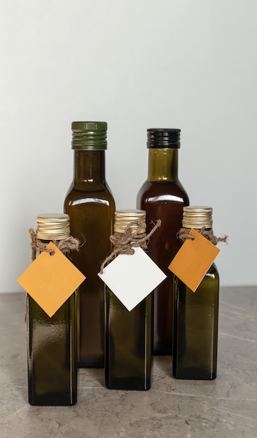 Reusable dark glass bottle. Eco friendly packaging is reusable