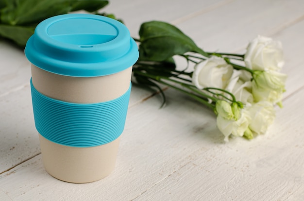 Reusable eco friendly bamboo cup