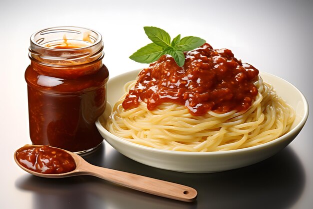 Photo reusable spaghetti sauce bottle