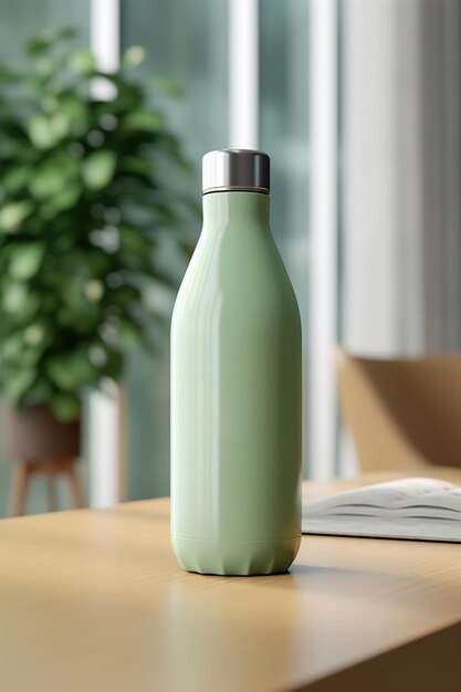 Reusable water bottle mock up style AI Generated illustration