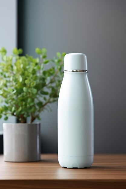 Reusable water bottle mock up style AI Generated image