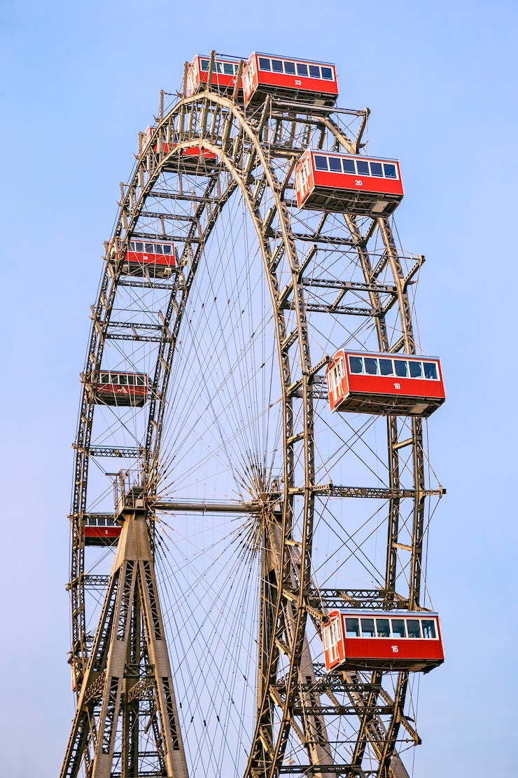 Foto reuzenrad op prater, wenen, oostenrijk