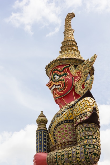 Reuzetribune in Wat Phra Kaew, Bangkok, Thailand