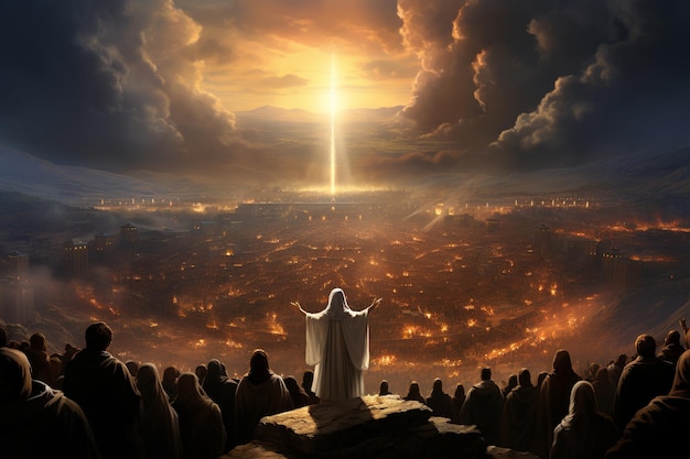 Premium AI Image | Revelation of Jesus Christ Biblical Jerusalem ...