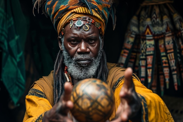 Revered African shaman Generate Ai