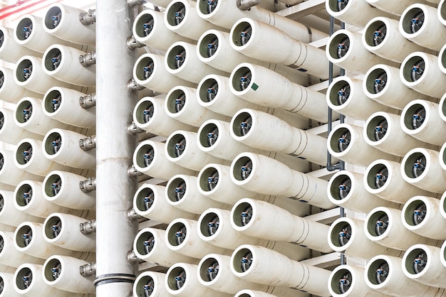 Photo the reverse osmosis equipment in a desalination plant