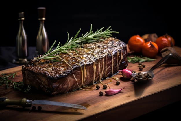 Reverse Sear RibEye Roast With Fennel and Ros