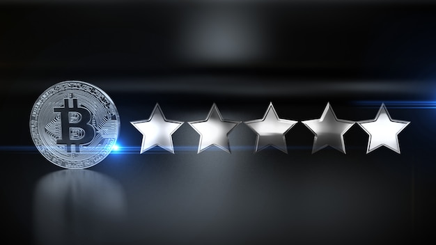 Review rate 5 star  social media style 4k. illustration.