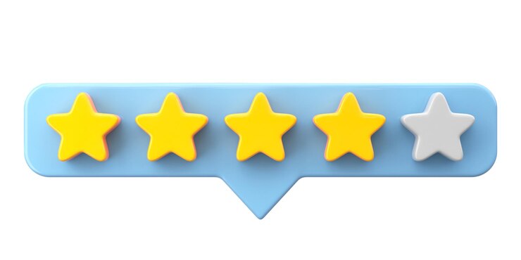 Photo review star star rating 3d illustration