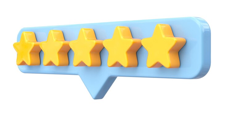 Photo review star star rating 3d illustration