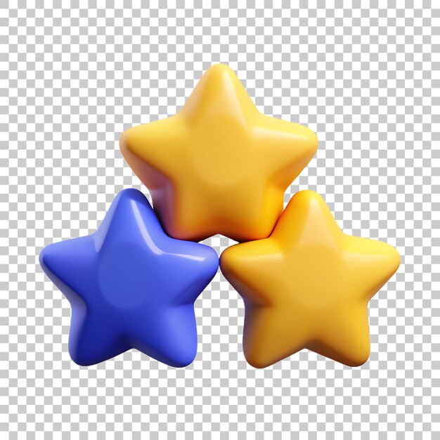 Foto rivedere le stelle png icon 3d con sfondo trasparente