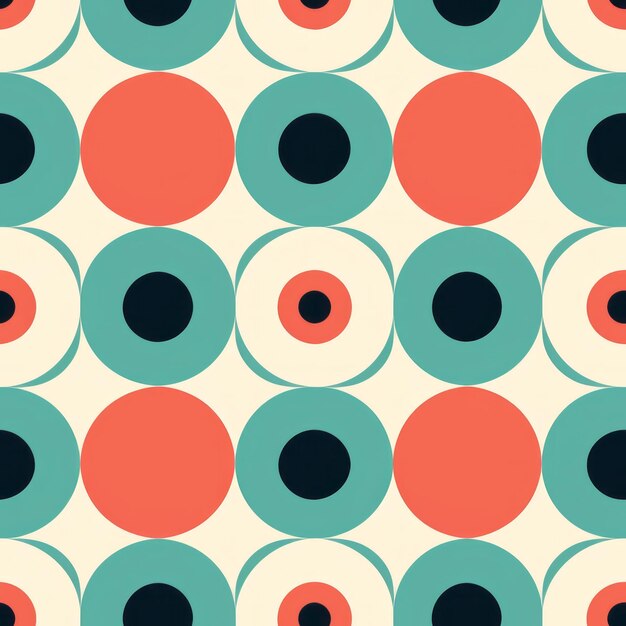 Reviving geometric retro circle patterns in contemporary design